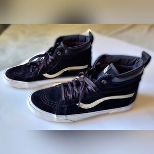 Vans Black and White High-Top Sneakers